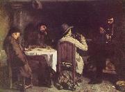Gustave Courbet After Dinner at Ornans Spain oil painting artist